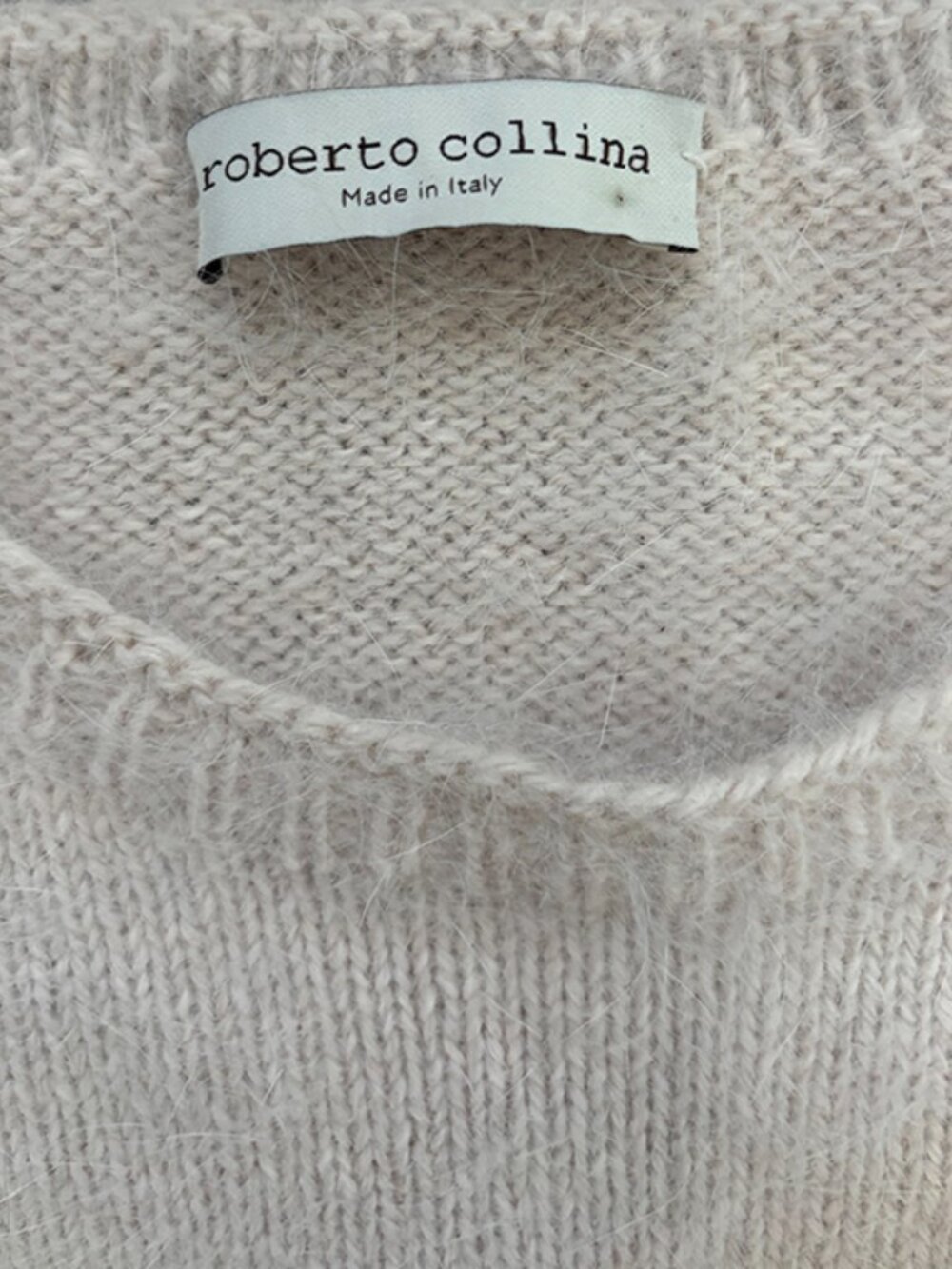 Roberto Collina Angora Pale Pink Sweater